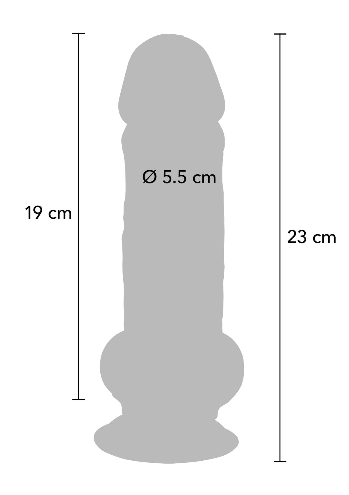 Deluxe Dual Density Thick Dildo TPE 23 cm