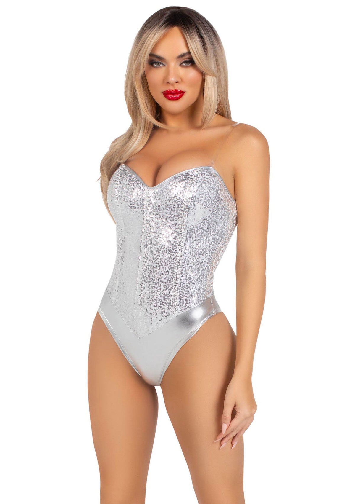 Sequin Boned Crotch Bodysuit