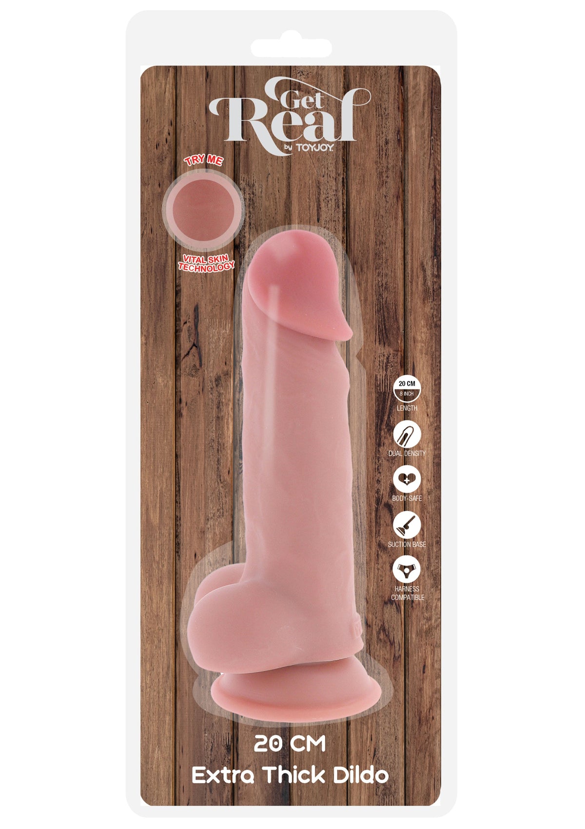 Deluxe Dual Density Thick Dildo TPE 20 cm