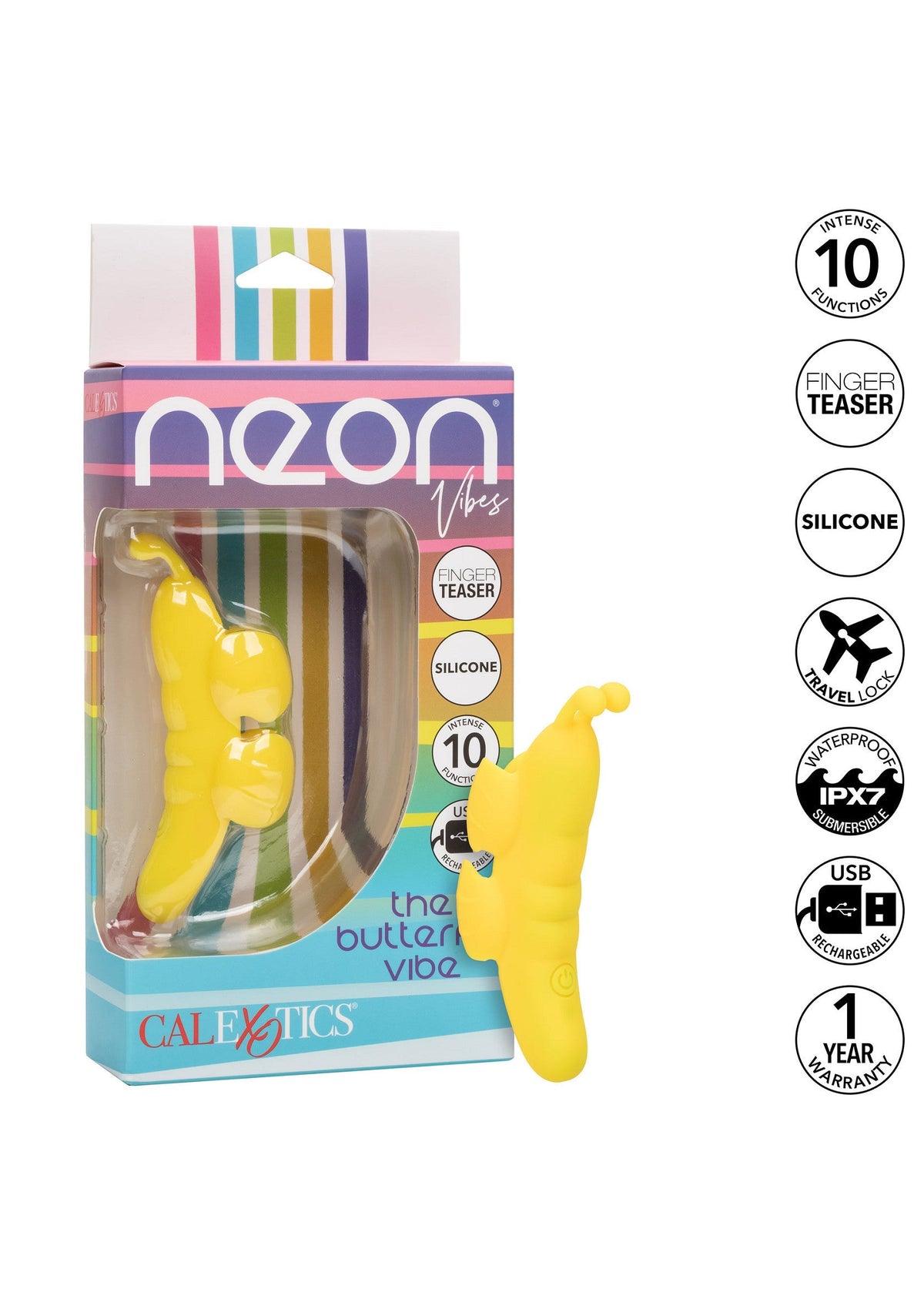 14936 calexotics neon vibes the butterfly vibrator