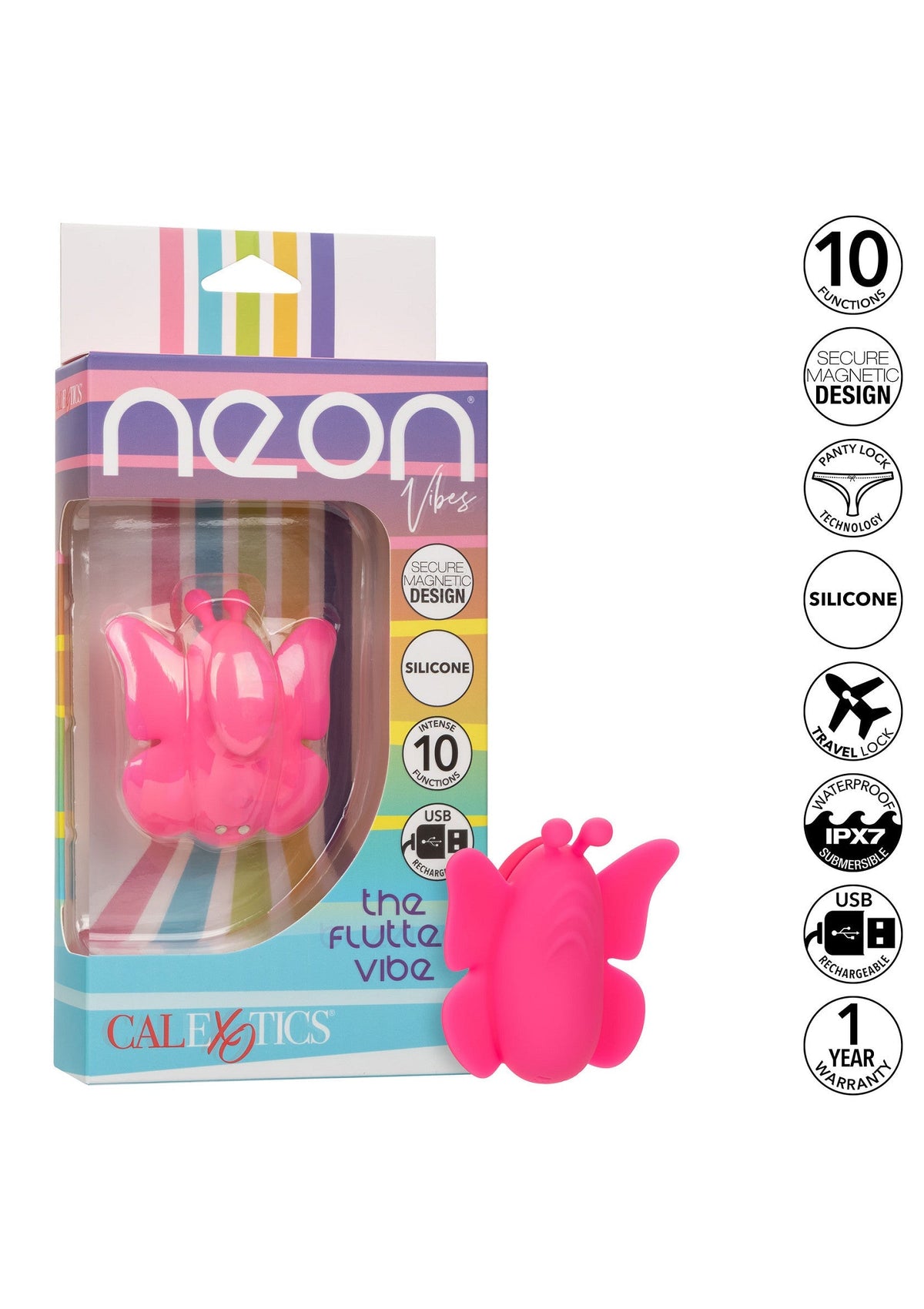 14939 calexotics neon vibes the flutter vibrator