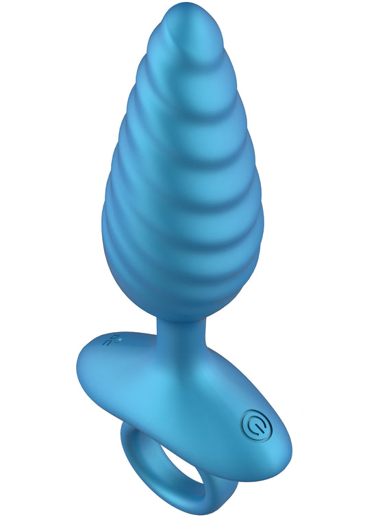 Ribbed Anal Plug Vibrating + Remote