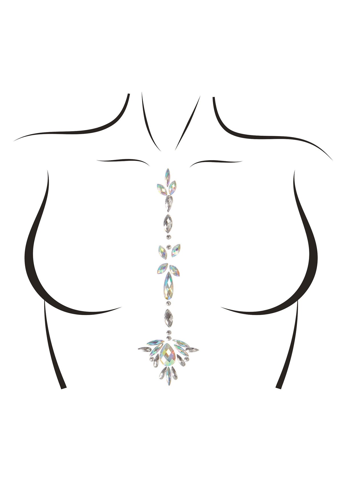 87996 leg avenue jade adhesive body jewels sticker