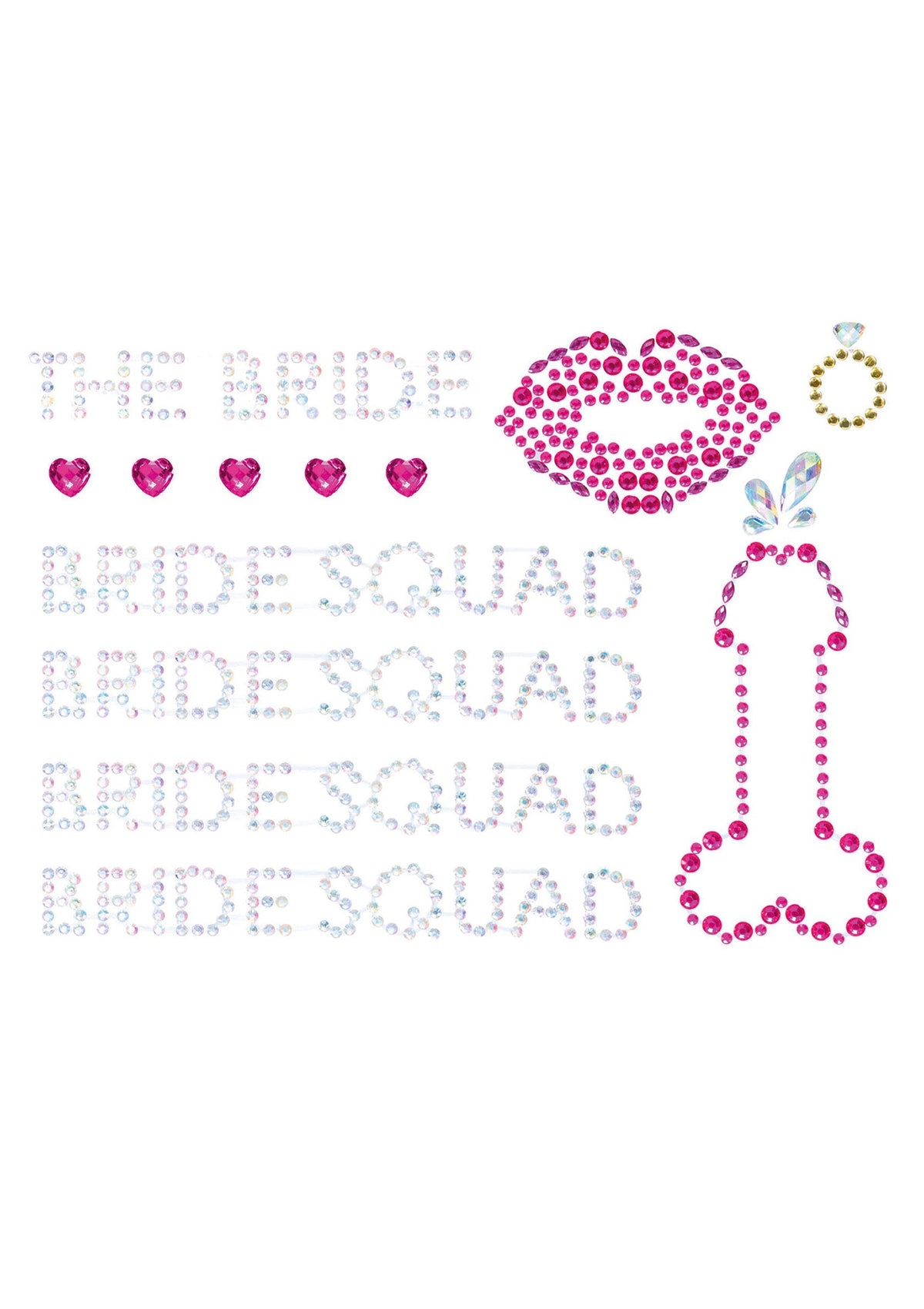 88024 leg avenue bride squad adhesive body jewels